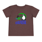 Brazilian-American Crianças T-Shirt - Toucan Design on Amarelo - Celebrate Brazilian Roots Toddler Short Sleeve Tee