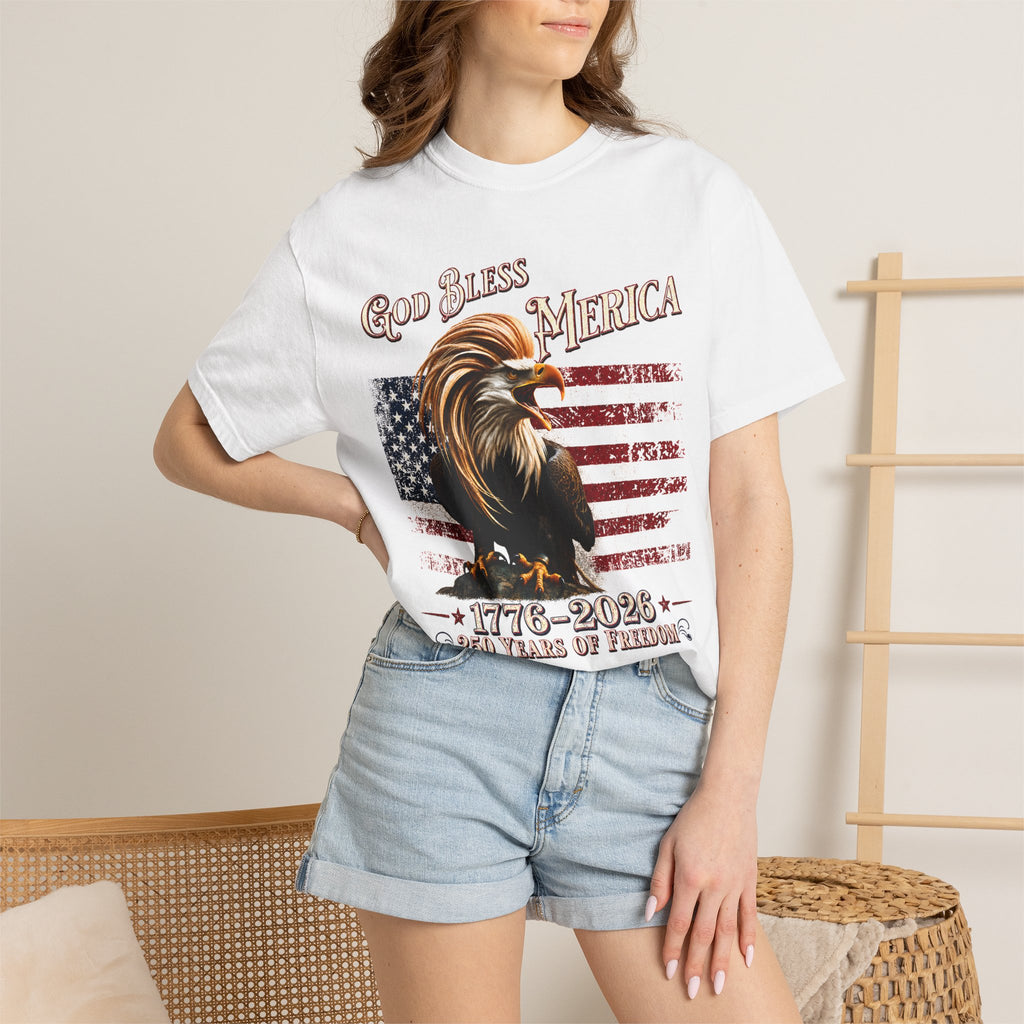 God Bless 'Merica 1776-2026 Rooster T-Shirt