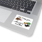 I miss you when you're over there Sticker Valentine's gift Brazil USA