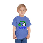 Brazilian-American Crianças T-Shirt - Toucan Design on Amarelo - Celebrate Brazilian Roots Toddler Short Sleeve Tee