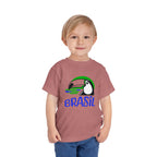 Brazilian-American Crianças T-Shirt - Toucan Design on Amarelo - Celebrate Brazilian Roots Toddler Short Sleeve Tee