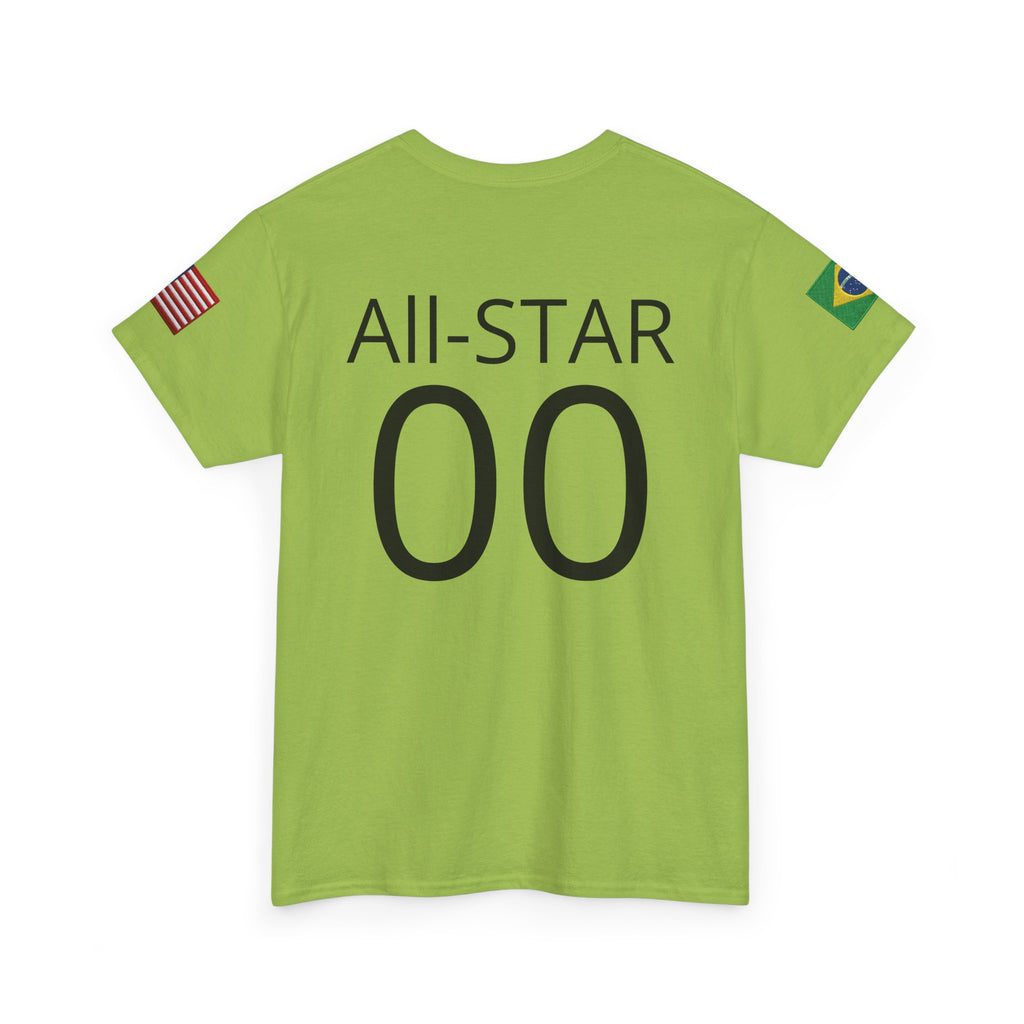 Personalized Soccer Birthday Tee All Star Capybara Kicking Ball with Custom Name