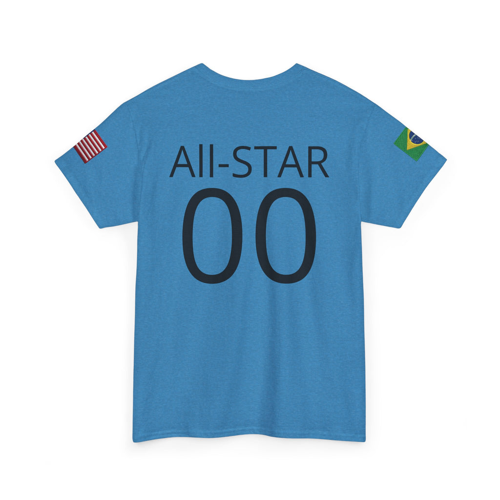 Personalized Soccer Birthday Tee All Star Capybara Kicking Ball with Custom Name