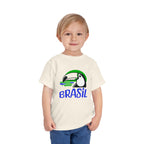 Brazilian-American Crianças T-Shirt - Toucan Design on Amarelo - Celebrate Brazilian Roots Toddler Short Sleeve Tee