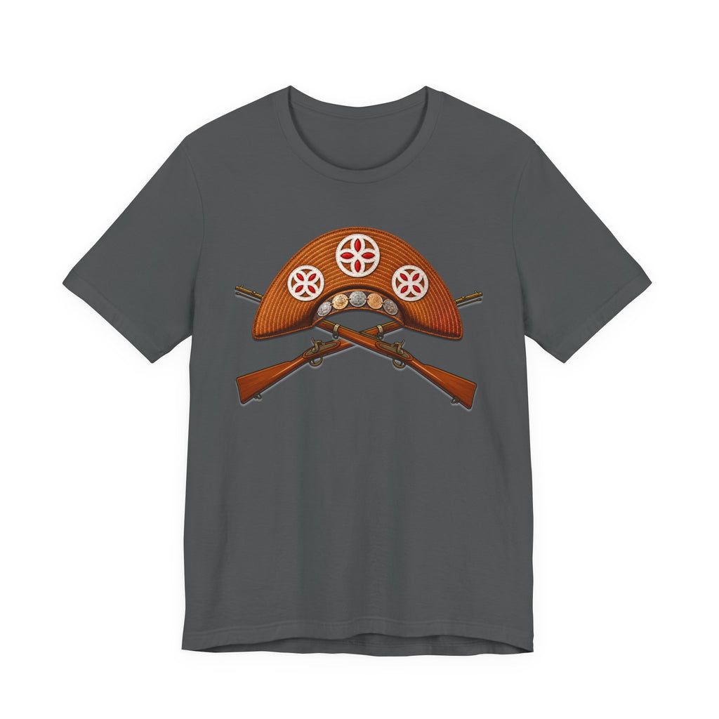 Cangaceiro Hat and Crossed Rifles t-shirt in asphalt