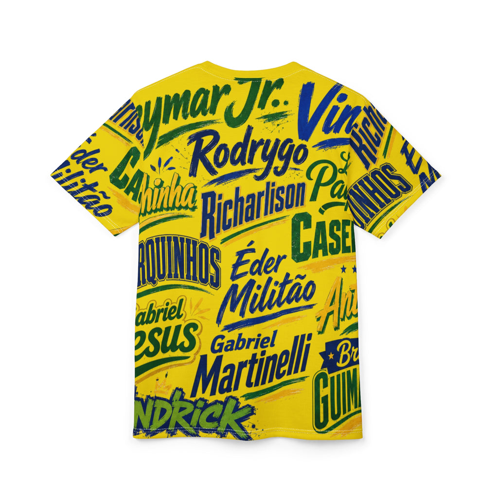 Brazilian Football Names Tee | Amarelinha All-Over Print Camiseta
