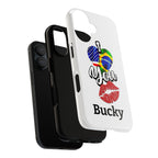 iPhone Case, Brazil USA Love Heart Kiss, Brazilian American Couple Gift