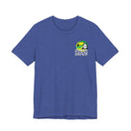 Ziane Brazil Brasileiro É Assim tee in Heather True Royal — front left-chest logo