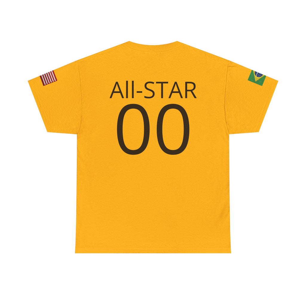 Personalized Soccer Birthday Tee All Star Capybara Kicking Ball with Custom Name
