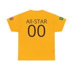Personalized Soccer Birthday Tee All Star Capybara Kicking Ball with Custom Name