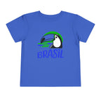 Brazilian-American Crianças T-Shirt - Toucan Design on Amarelo - Celebrate Brazilian Roots Toddler Short Sleeve Tee