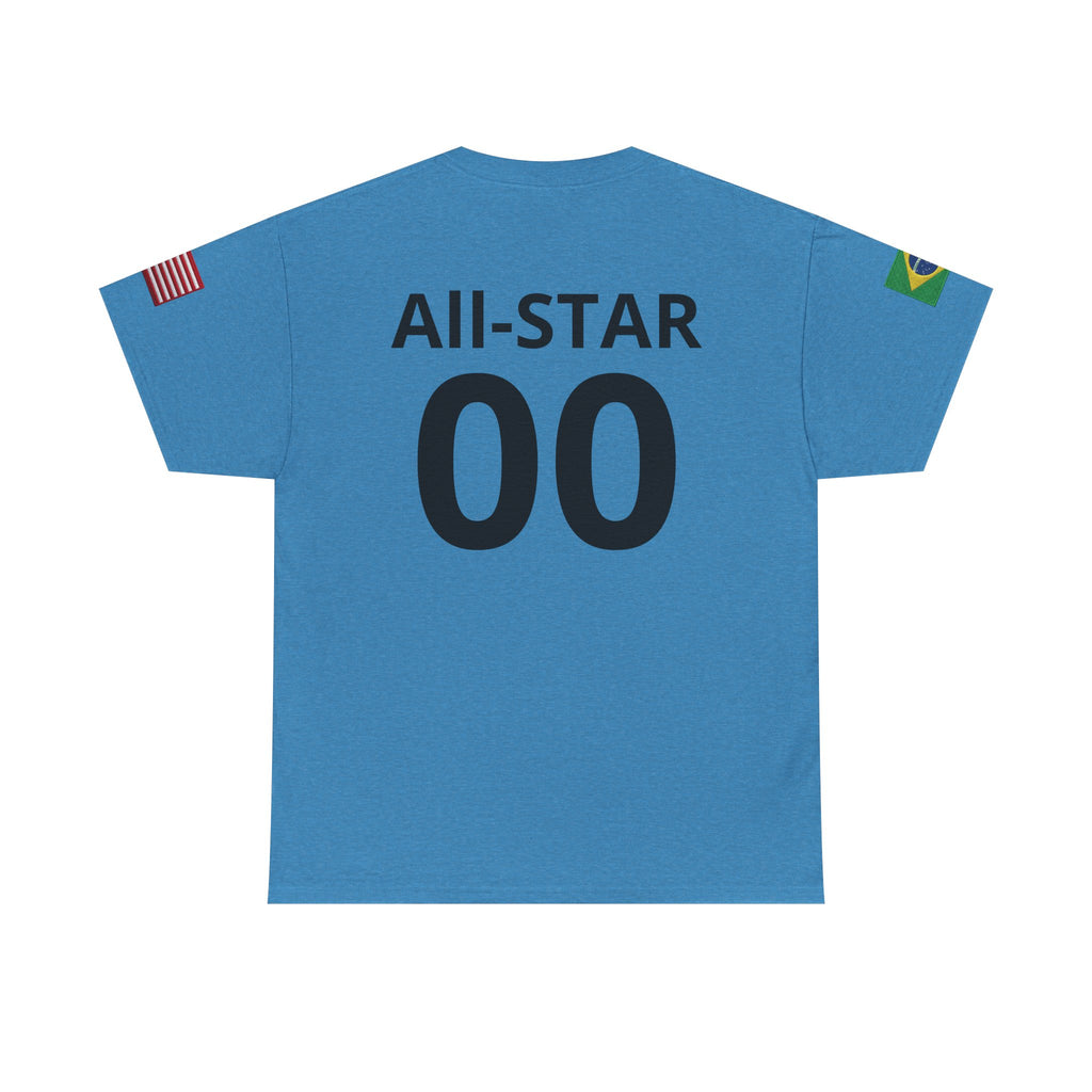 Personalized Soccer Birthday Tee All Star Capybara Kicking Ball with Custom Name