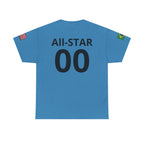 Personalized Soccer Birthday Tee All Star Capybara Kicking Ball with Custom Name