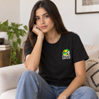 Ziane Brazil Brasileiro É Assim tee in Black — front left-chest logo