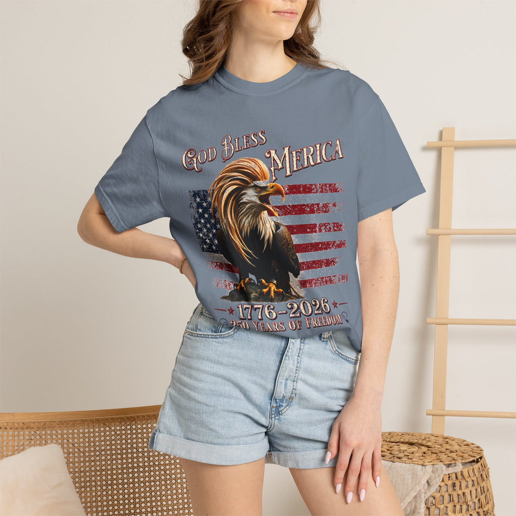 God Bless 'Merica 1776-2026 Rooster T-Shirt