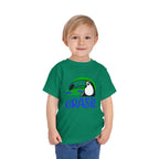 Brazilian-American Crianças T-Shirt - Toucan Design on Amarelo - Celebrate Brazilian Roots Toddler Short Sleeve Tee