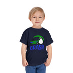 Brazilian-American Crianças T-Shirt - Toucan Design on Amarelo - Celebrate Brazilian Roots Toddler Short Sleeve Tee