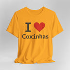 I Love Coxinhas Shirt, Funny Brazilian Food Tee, Gift for Coxinha Lovers, Cute Brazilian Snack Unisex Jersey Short Sleeve Tee