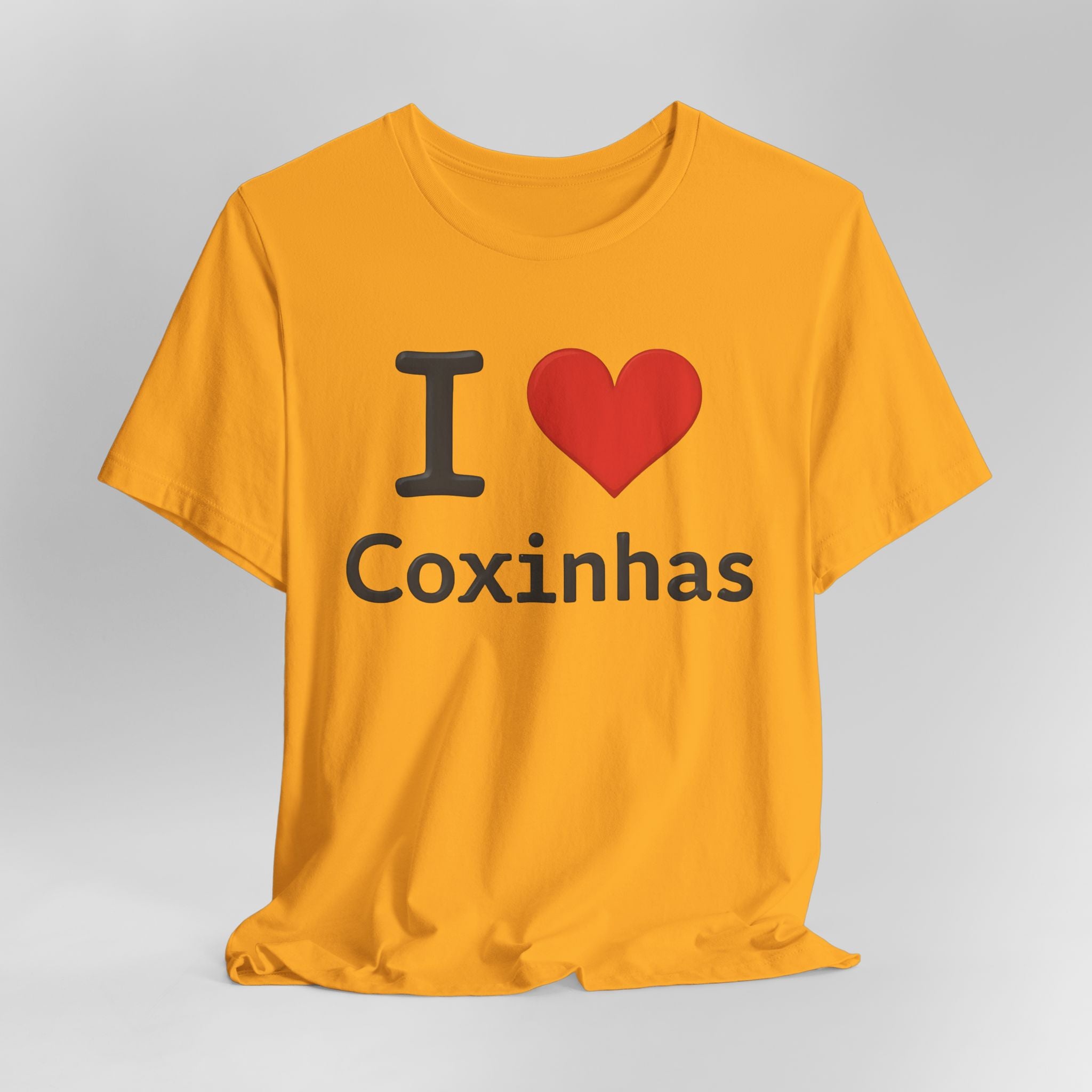 I Love Coxinhas Shirt, Funny Brazilian Food Tee, Gift for Coxinha Lovers, Cute Brazilian Snack Unisex Jersey Short Sleeve Tee