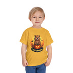 Toddler Halloween Tee with Capybara, Cute Kids Shirt, Fall Fashion, Trick or Treat Outfit, Animal Lover Gift, Spooky Season Apparel