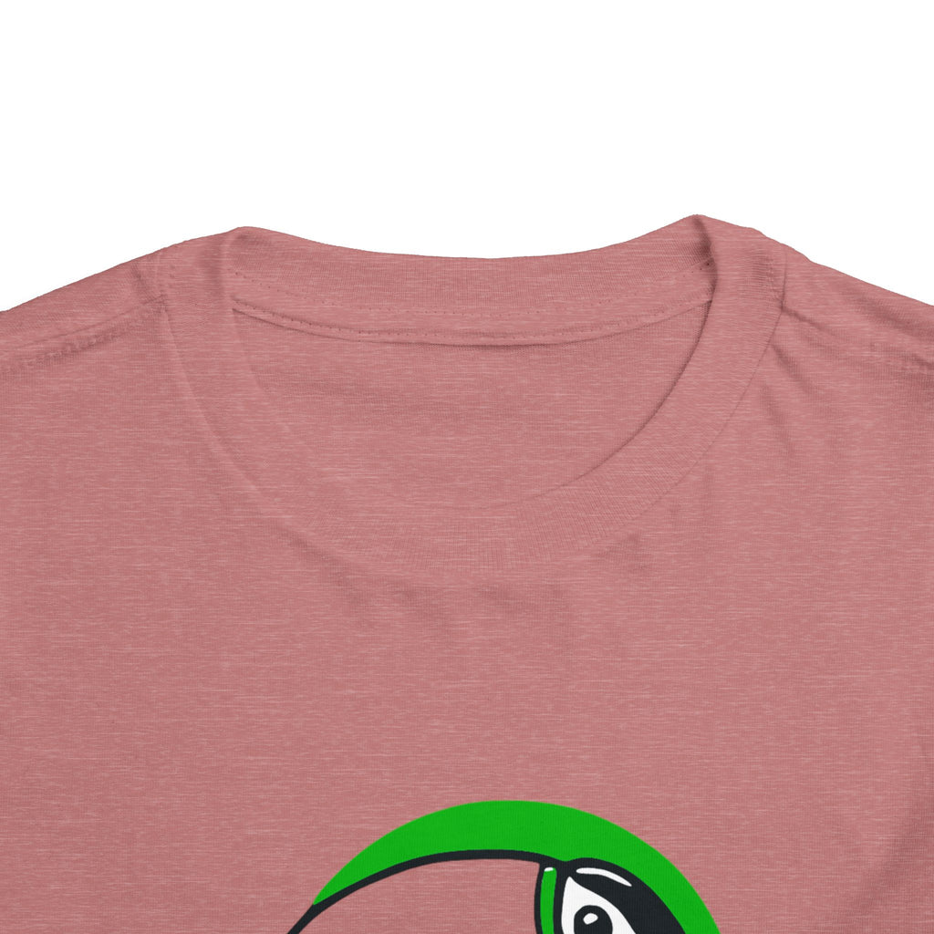 Brazilian-American Crianças T-Shirt - Toucan Design on Amarelo - Celebrate Brazilian Roots Toddler Short Sleeve Tee