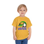 Brazilian-American Crianças T-Shirt - Toucan Design on Amarelo - Celebrate Brazilian Roots Toddler Short Sleeve Tee