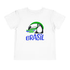 Brazilian-American Crianças T-Shirt - Toucan Design on Amarelo - Celebrate Brazilian Roots Toddler Short Sleeve Tee