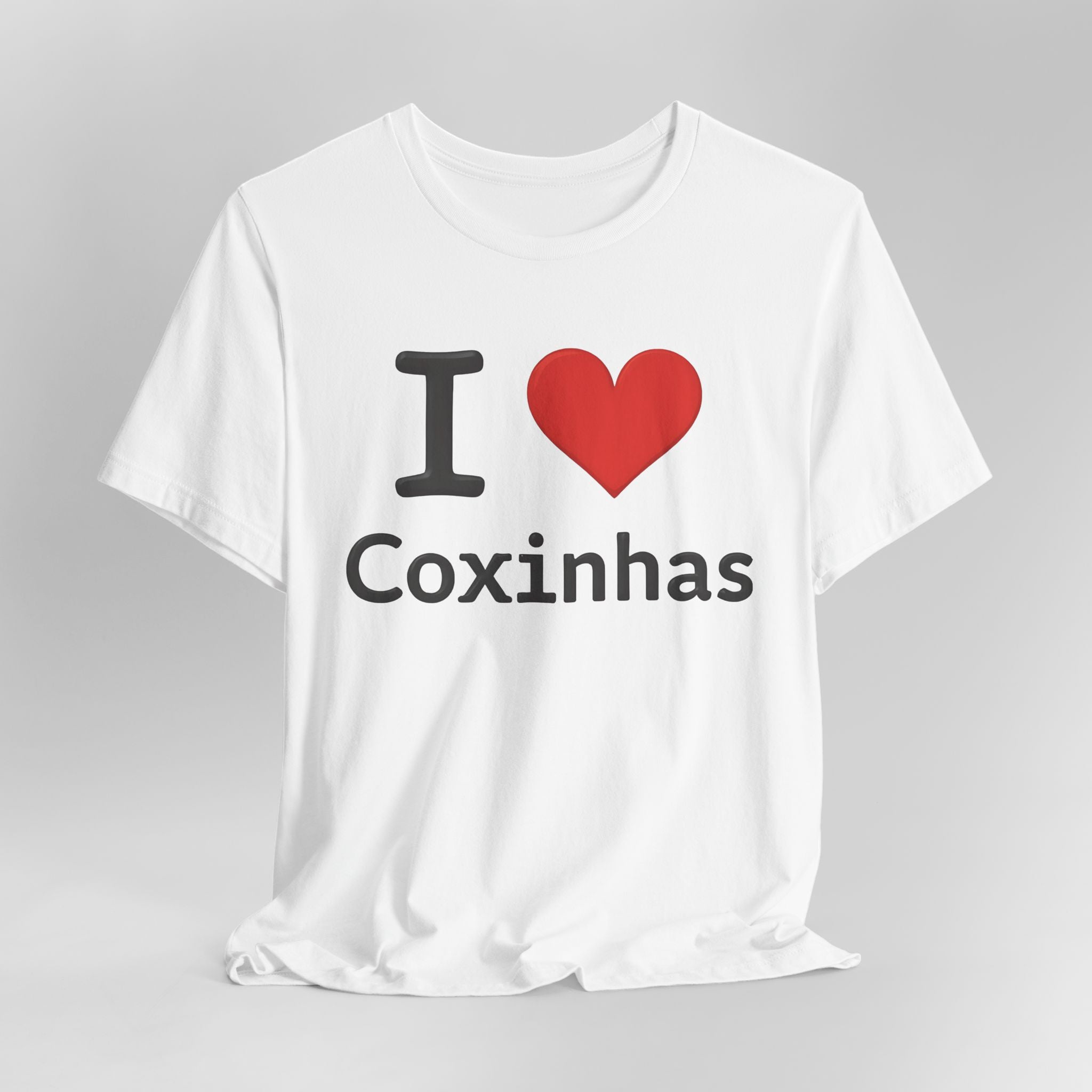 I Love Coxinhas Shirt, Funny Brazilian Food Tee, Gift for Coxinha Lovers, Cute Brazilian Snack Unisex Jersey Short Sleeve Tee