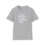 Easily Distracted by My Brazilian Tee | Minimal Text Chest Print