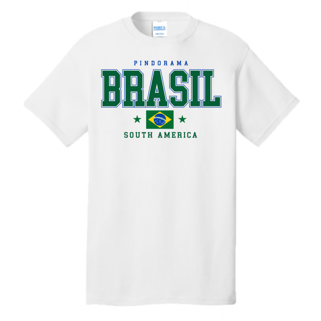 White Brasil Pindorama South America t-shirt mockup