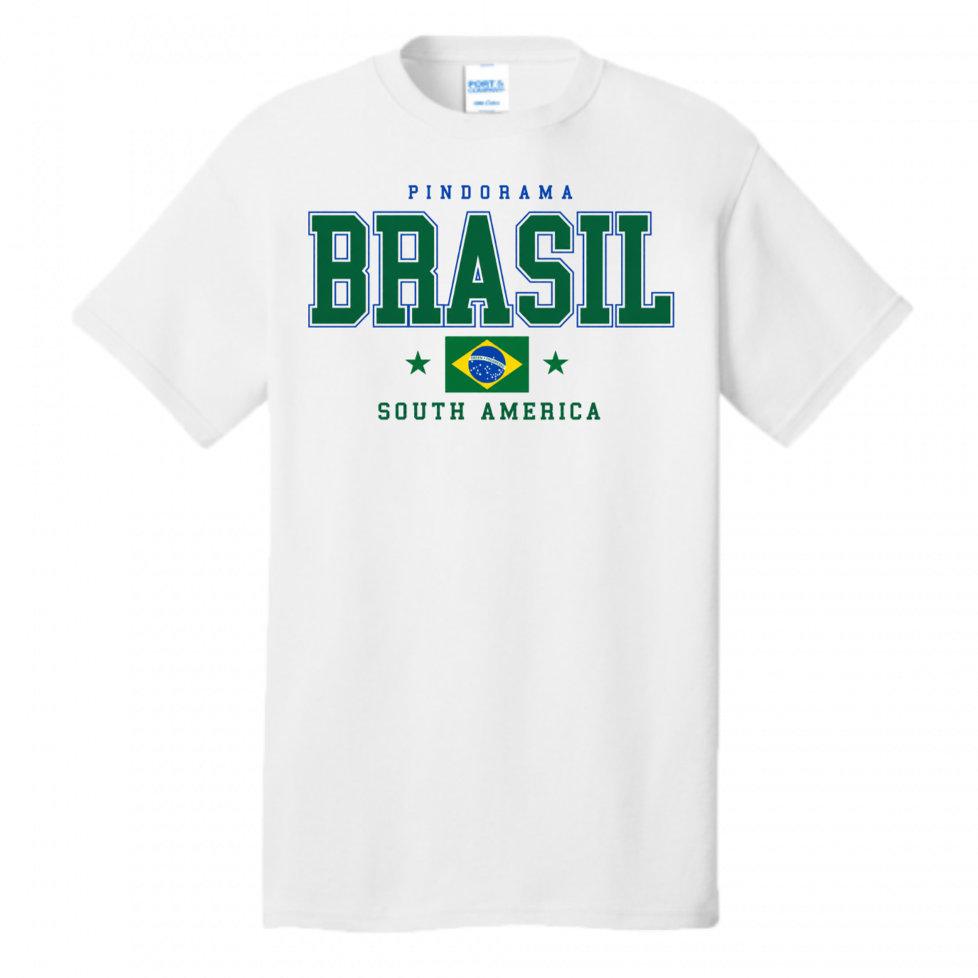 White Brasil Pindorama South America t-shirt mockup