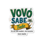Vovô Sabe Tudo Die-Cut Magnet Funny Portuguese Grandpa Refrigerator Magnet
