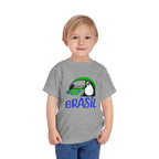 Brazilian-American Crianças T-Shirt - Toucan Design on Amarelo - Celebrate Brazilian Roots Toddler Short Sleeve Tee