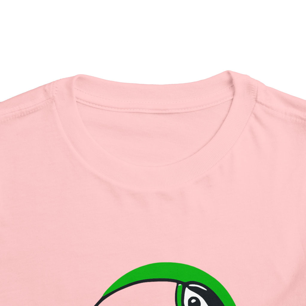 Brazilian-American Crianças T-Shirt - Toucan Design on Amarelo - Celebrate Brazilian Roots Toddler Short Sleeve Tee