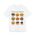 Brazilian Food 101 T Shirt - Cute Cartoon Brazilian Cuisine Guide Tee for Food Lovers