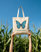 Blue Morpho Butterfly Tote Bag | Vintage Entomology Illustration