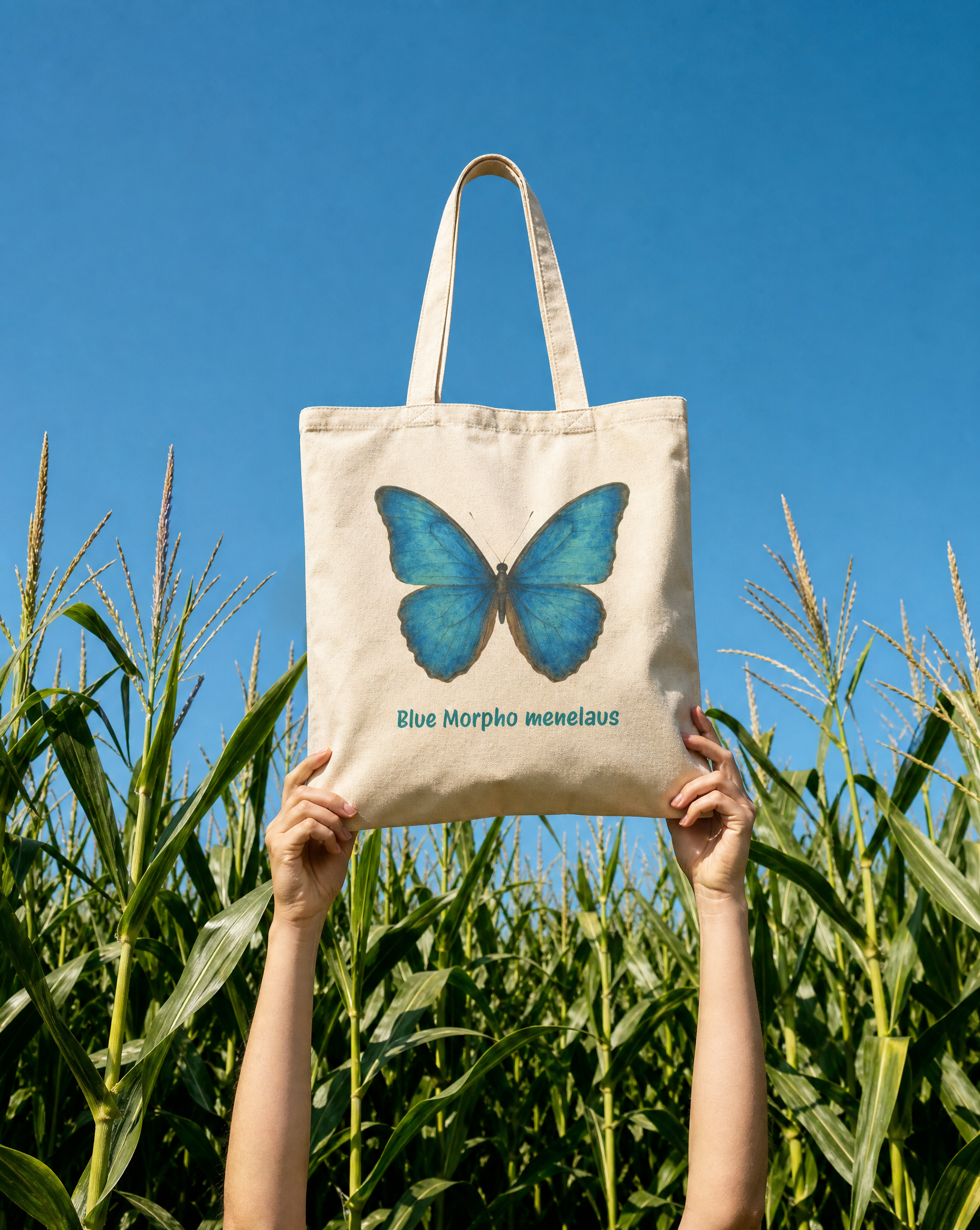 Blue Morpho Butterfly Tote Bag | Vintage Entomology Illustration