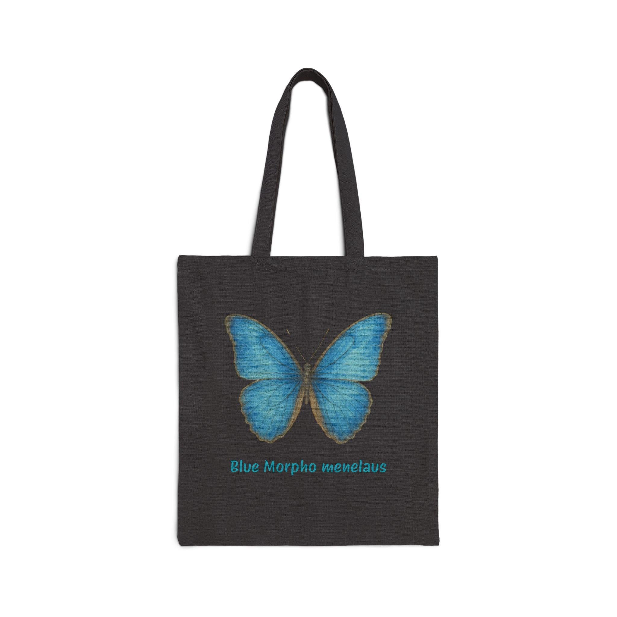 Blue Morpho tote bag detail
