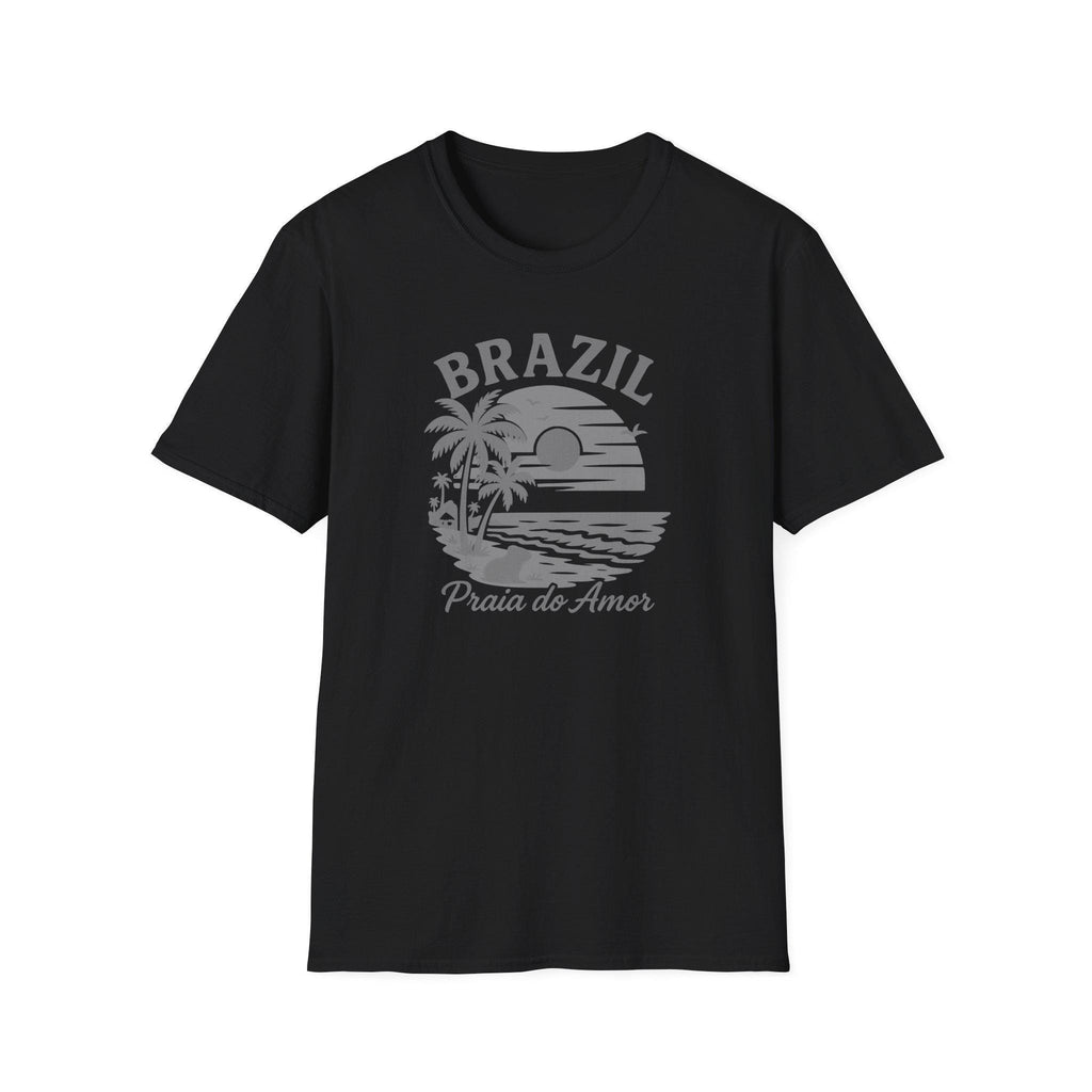 Tropical beach tee flat