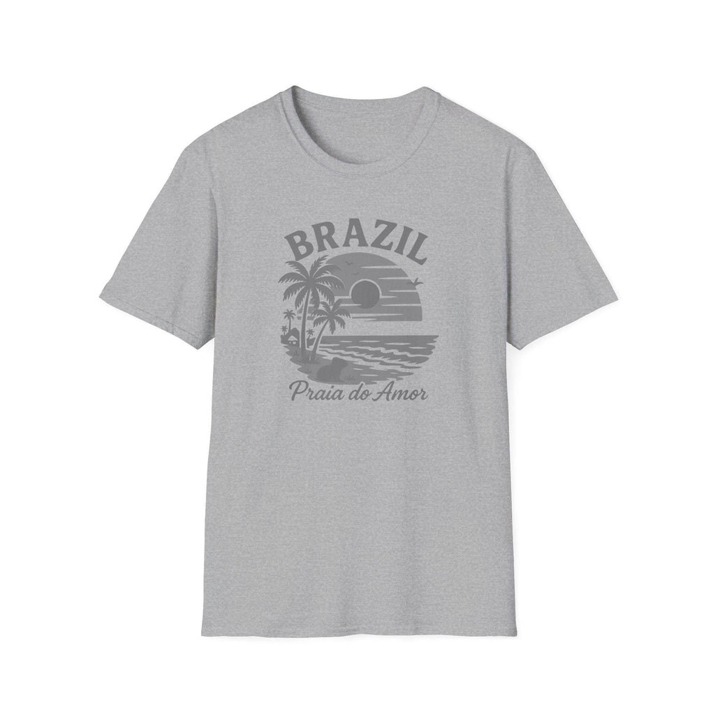 Tropical beach tee scene