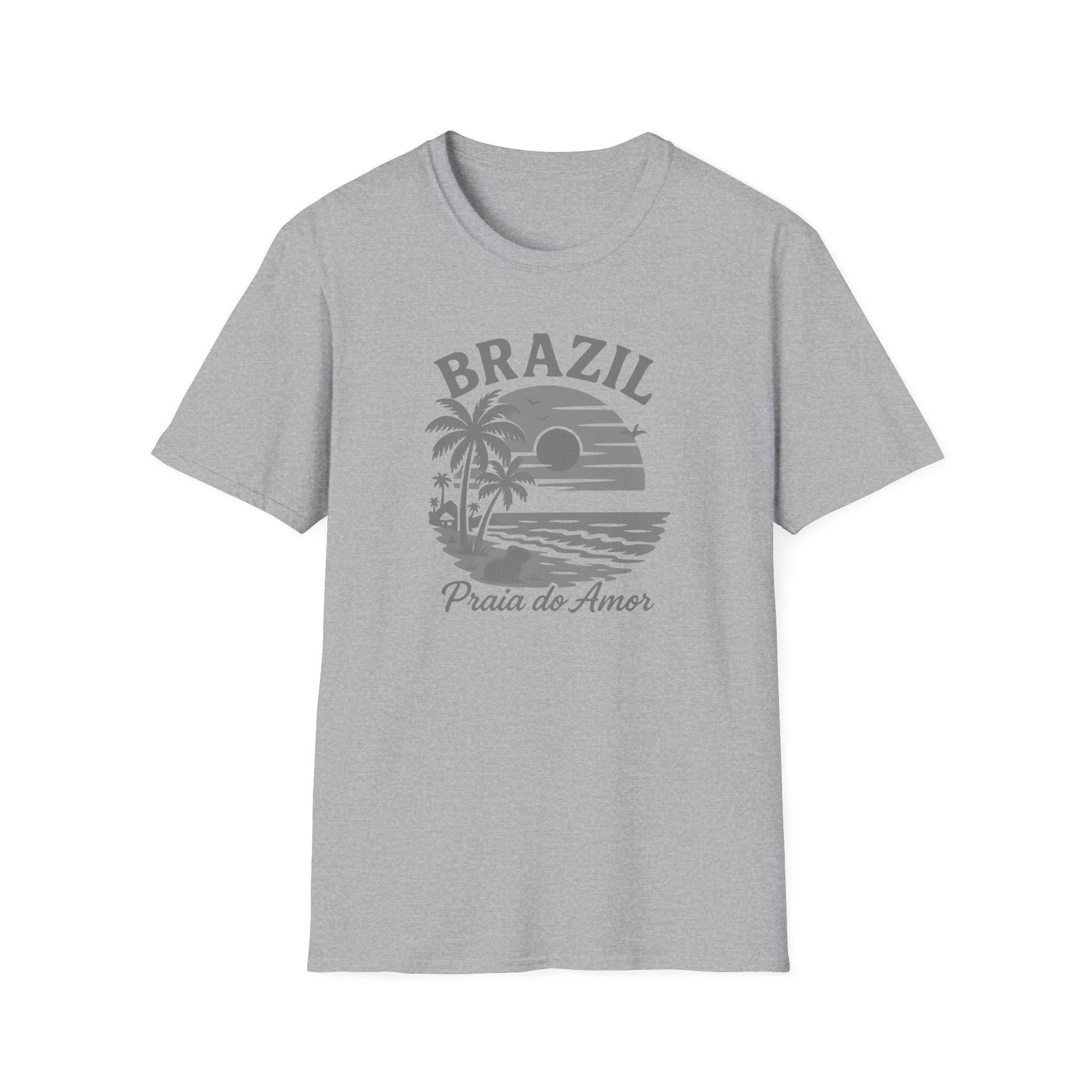 Tropical beach tee scene