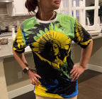 Carnaval dancer green yellow tee