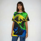 Carnaval dancer green tee worn