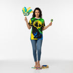 Carnaval dancer green tee scene
