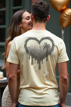 Dripping Heart Skyline urban sketch tee