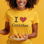 I Love Coxinhas Shirt, Funny Brazilian Food Tee, Gift for Coxinha Lovers, Cute Brazilian Snack Unisex Jersey Short Sleeve Tee