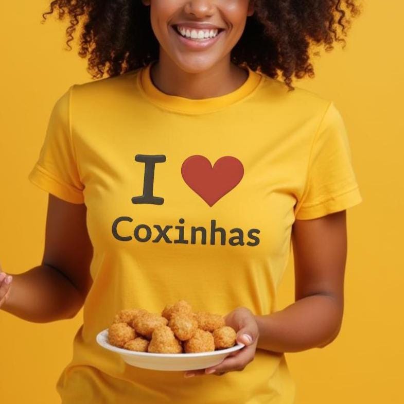 I Love Coxinhas Shirt, Funny Brazilian Food Tee, Gift for Coxinha Lovers, Cute Brazilian Snack Unisex Jersey Short Sleeve Tee