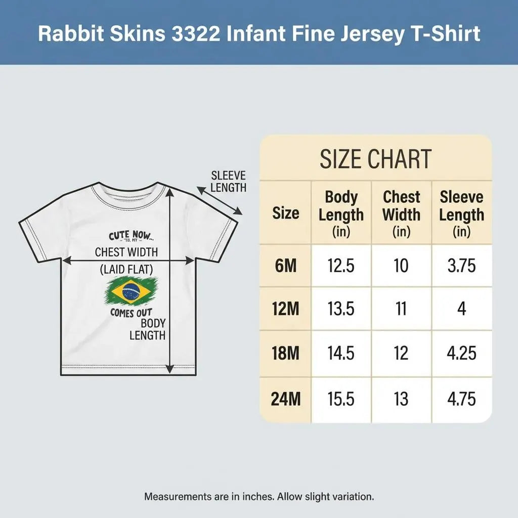 Cute Now My Brazilian Comes Out Infant Tee | Brazil Flag Baby Shirt