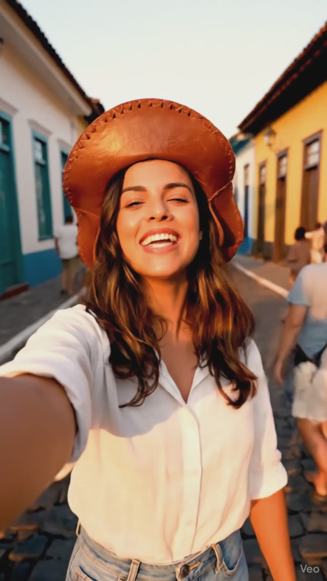 RioRio, Ziane Brazil AI-created culture guide, talks about the cangaceiro hat, with captions